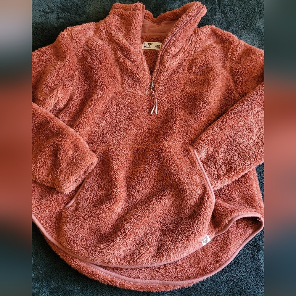 Liv Outdoor Orange Pullover Sherpa